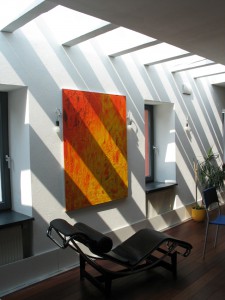 Wohnzimmer mit Oberlicht